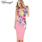 Vfemage Womens Elegant Flower Floral Printed Ruched Cap Sleeve Ruffle Casual bridesmaid Mother of Bride Evening Party Dress 3077