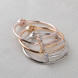 Women Bangles Bracelet Ladies Female Fashion Trendy Geometric Nail Open Bangles Cuff Jewelry Wedding Party Anniversary Gift