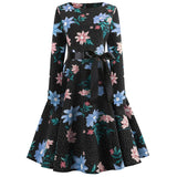 Elegant Christmas Dress Autumn Vintage Party Dress Snowflake White Autumn Winter Dress Vestidos