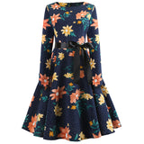 Elegant Christmas Dress Autumn Vintage Party Dress Snowflake White Autumn Winter Dress Vestidos