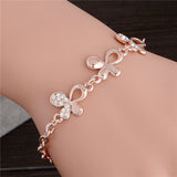 Women Fashion Bridal Jewelry Flower Opal Charm Bracelets Gold Color Crystal Statement Bracelets & Bangles