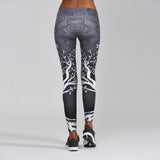 Women Printed Sports Yoga Workout Gym Fitness Exercise Athletic Pants Sport Leggings Running Pants Women Stretchy Gym Tights