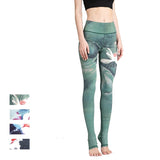 Women Sexy Yoga Pants Printed Dry Fit Sport Pants Elastic Fitness Gym Pants Workout Running Tight Sport Leggings Female Trousers