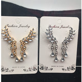 Women's Angel Wings Stud Earrings Rhinestone Inlaid Alloy Ear Jewelry Party Earring Gothic Feather Brincos Fashion 2017