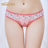 YOUREGINA Woman Underwear Women's Cotton Briefs Solid Cute Bow Low-Rise Sexy Ladies Girls Panties Lingerie printin  (1 piece)