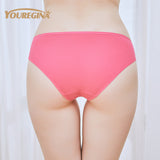 YOUREGINA Woman Underwear Women's Cotton Briefs Solid Cute Bow Low-Rise Sexy Ladies Girls Panties Lingerie printin  (1 piece)