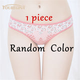 YOUREGINA Woman Underwear Women's Cotton Briefs Solid Cute Bow Low-Rise Sexy Ladies Girls Panties Lingerie printin  (1 piece)