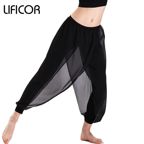 Yoga Pants For Women Fitness Sports Leggings Mesh Pants Capri Workout Sweatpants For Female Sports Trousers