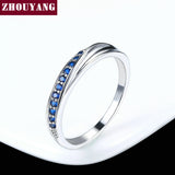 ZHOUYANG Wedding  Ring For Women Lovers Simple Cubic Zirconia Rose Gold Color Fashion Jewelry  ZYR314 ZYR317