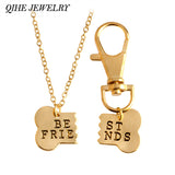 QIHE Dog Bone Best Friends Necklace