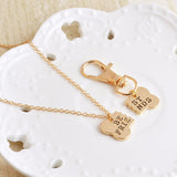 QIHE Dog Bone Best Friends Necklace