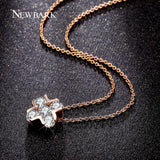 NEWBARK Classic Cross CZ Diamond Inlayed Necklace