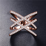 Hot Sale! Double X Shape Silver Plated Ring