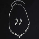 Silver Tone Crystal Tennis Choker Necklace - Sets 14F3AF067