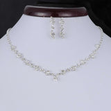 Silver Tone Crystal Tennis Choker Necklace - Sets 14F3AF067