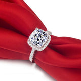 Big Promotion! Luxury Geniune 925 Sterling Silver Wedding Engagement Ring