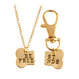 QIHE Dog Bone Best Friends Necklace