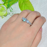 Genuine 925 Silver Crystal Anelli Bijoux Anillos Ring