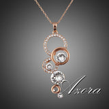 AZORA Rose Gold Zirconia Necklace