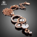 AZORA Rose Gold Zirconia Necklace