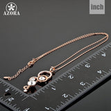 AZORA Rose Gold Zirconia Necklace