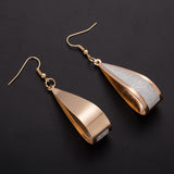 Silver/Gold Crystal Scrub Drop Hook  Earring