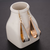 Silver/Gold Crystal Scrub Drop Hook  Earring