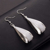 Silver/Gold Crystal Scrub Drop Hook  Earring