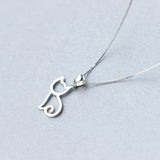 Funky CuteCat 925 Sterling Silver Necklace