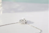 925 Sterling Silver Crystal Cube Necklace