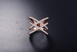 Hot Sale! Double X Shape Silver Plated Ring