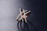 Hot Sale! Double X Shape Silver Plated Ring
