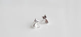 25 sterling silver cat earring