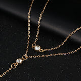 Double Link IF ME Alloy Gold Chain Necklace