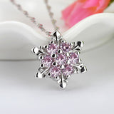 Silver Snowflake Pendant Necklace