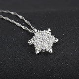 Silver Snowflake Pendant Necklace