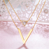 Zindov V Diamond Necklace