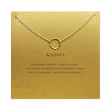 Karma Double Chain Circle Necklace