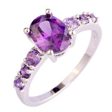 Queen Diamond Multi-Color CZ Silver Ring