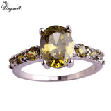 Queen Diamond Multi-Color CZ Silver Ring