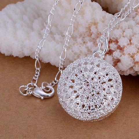 Round Dream Bag Silver Necklace