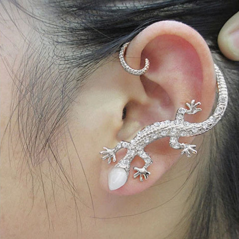 Exquisite1PC Crystal Rhinestone Ear Cuff Earrings Luxury Gecko Earrings #LSIN