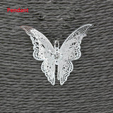 Hollow Out Butterfly Silver Necklace - Collier Sautoir