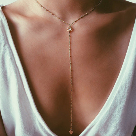 New fashion accessories Simple jewelry  crystal  Tassel  pendant necklace for women girl nice gift wholesale N294