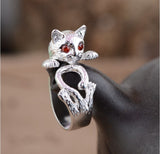 925 sterling silver Cat Thai Ring