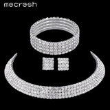 Mecresh Crystal Bridal Jewelry Sets TL299+SL116