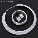 Mecresh Crystal Bridal Jewelry Sets TL299+SL116