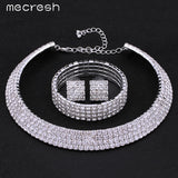 Mecresh Crystal Bridal Jewelry Sets TL299+SL116