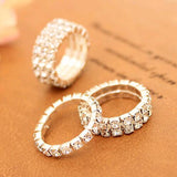 Korean CZ Diamond Silver Plated Ring