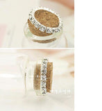 Korean CZ Diamond Silver Plated Ring